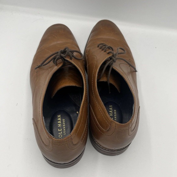 Cole Haan Johnson Oxford Grand 360 Plain Toe Dress Shoes Tan‎ Mens 11.5 M